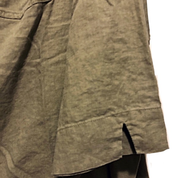 DONATED Shirt-Linen Blend, Snaps Silver Tone Accen - Picture 9 of 9